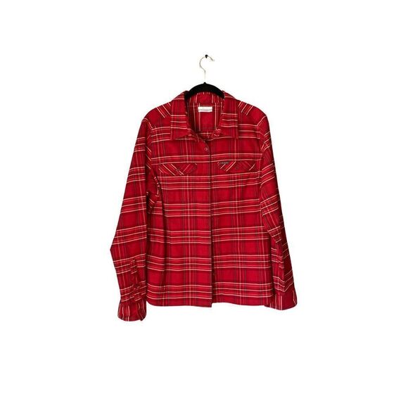 Columbia women’s silver ridge longsleeve red plaid flannel shirt size XL￼ - Picture 3 of 6